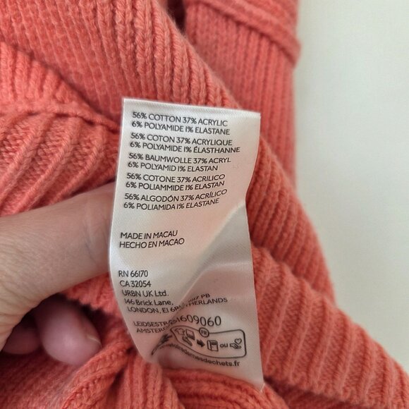 Free People Easy Street Crop Sweater in Guava Juice Medium - Picture 7 of 8